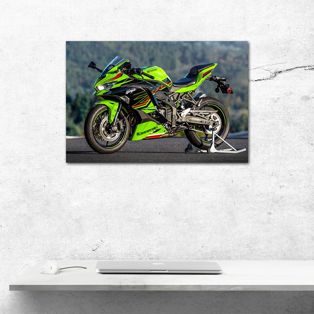 Wall Art Ninja ZX-4RR Sport Bike Posters and Prints Motorcycle Canvas Painting Pictures For Bedroom Home Decor