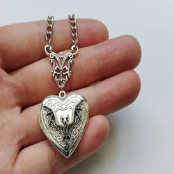Collar gótico con medallón de murciélago, joyería gótica, collar gótico, murciélago, joyería de fiesta de vampiro de Halloween, regalo para amantes de los murciélagos