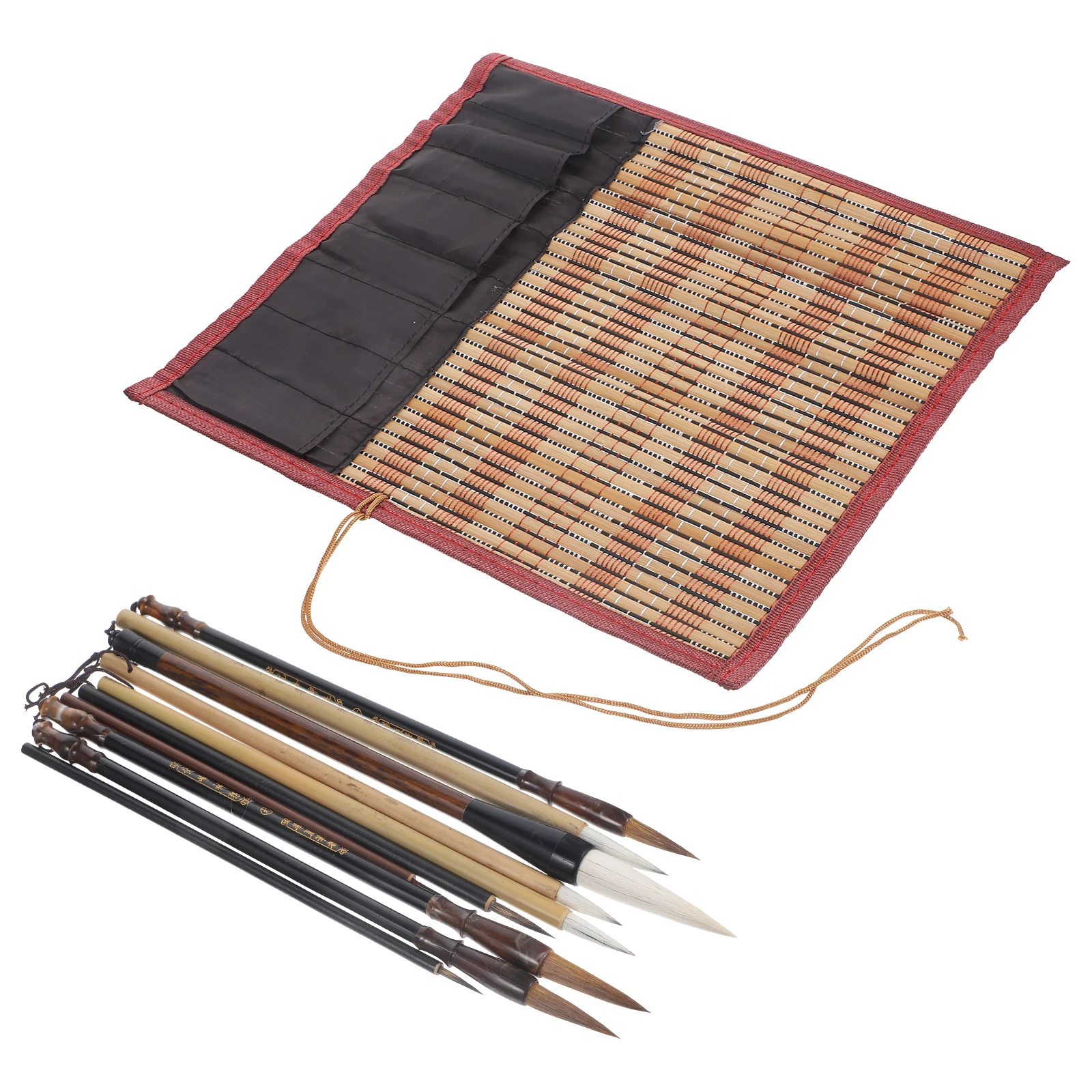 

12 Pieces Calligraphy Brush Set Meticulous Strokes Ink Traditional Writing Brushes Lettering Tools Beginner Kit Supplies