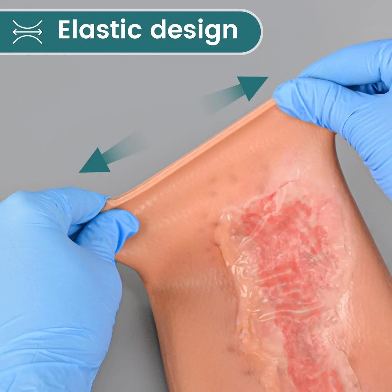 Wearable Abrasion Wound Care Model Silicone Training Sleeve Wound Packing Simulated Training for Medical Student Education