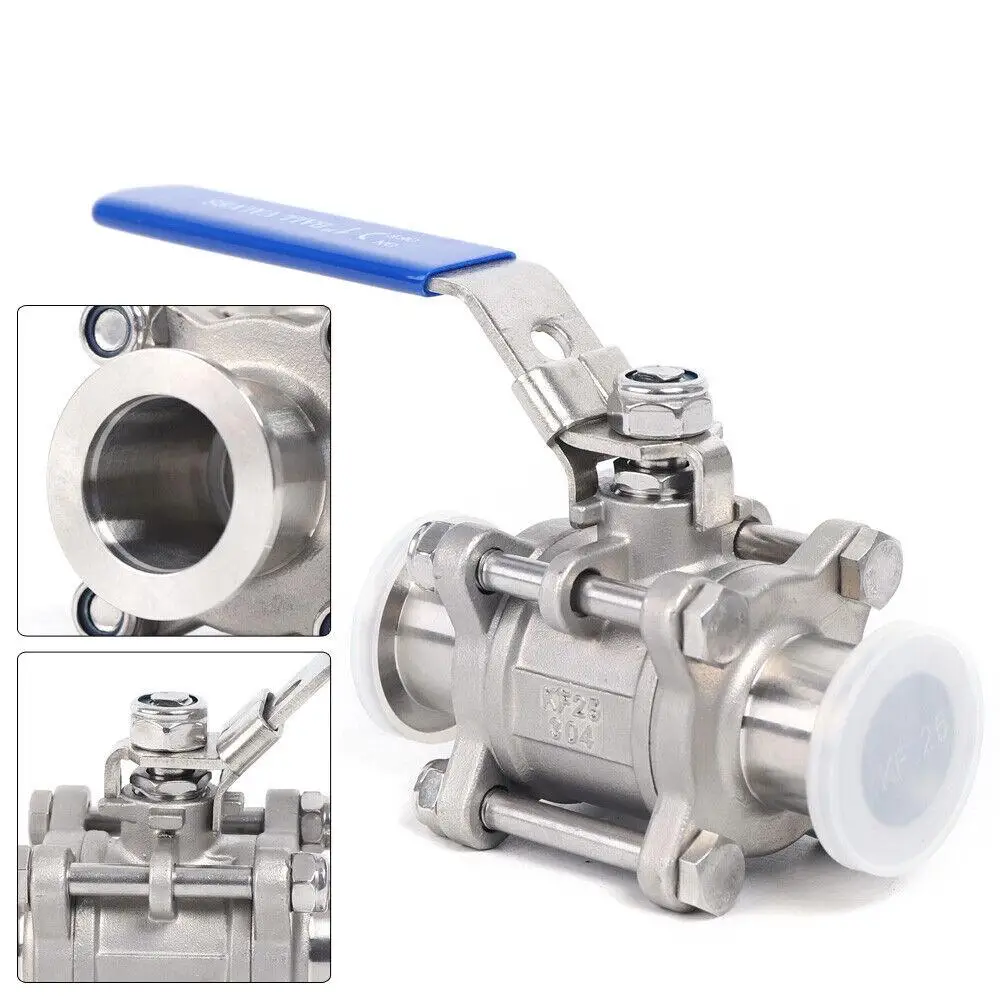 

KF25 Vacuum Ball Valve Manual Flange Fitting Quick Clamp Stainless Steel New