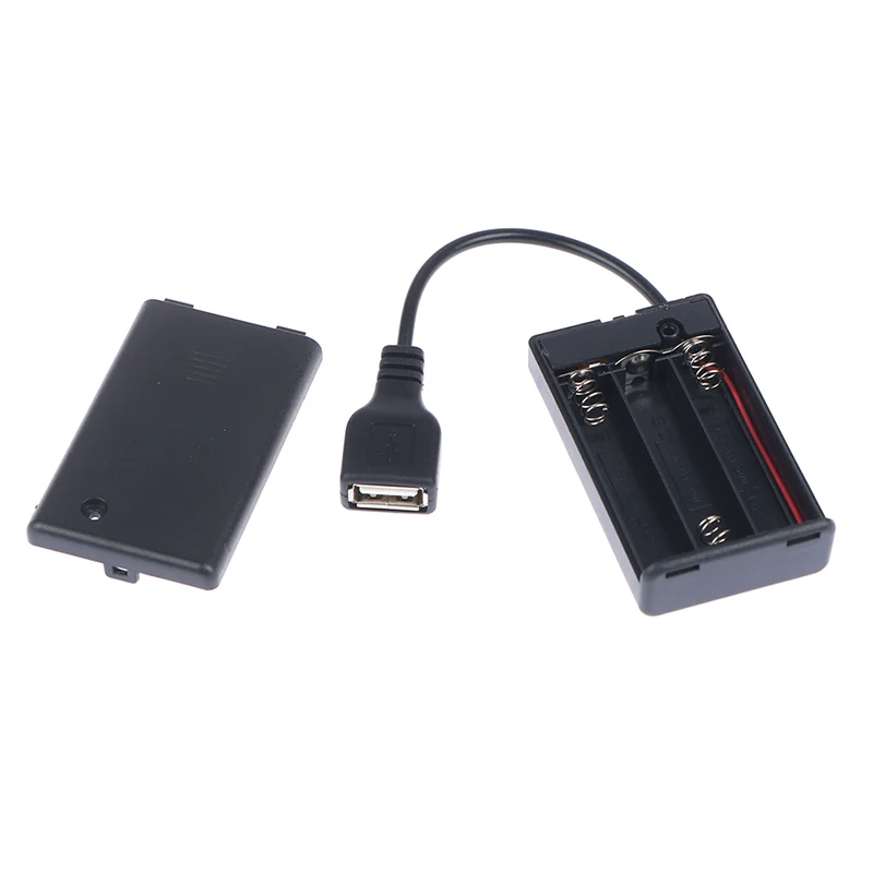 NEW SALE 3*AAA Battery Box With USB Port For Building Block Led Light Kit