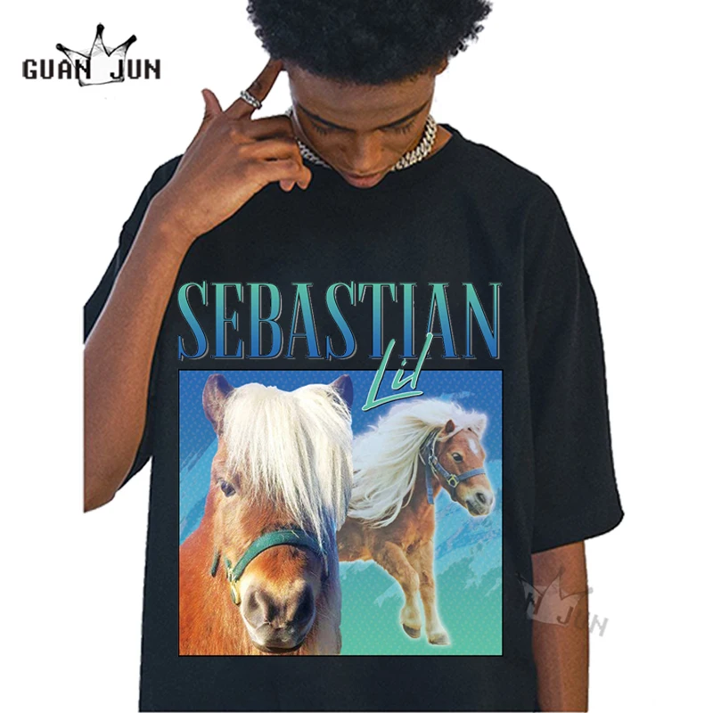 

Lil Sebastian T-shirt Tee Top Parks & Rec TV Show Gift Retro 90's Vintage Funny Tshirt Men O Neck Short-Sleeve Casual T Shirt