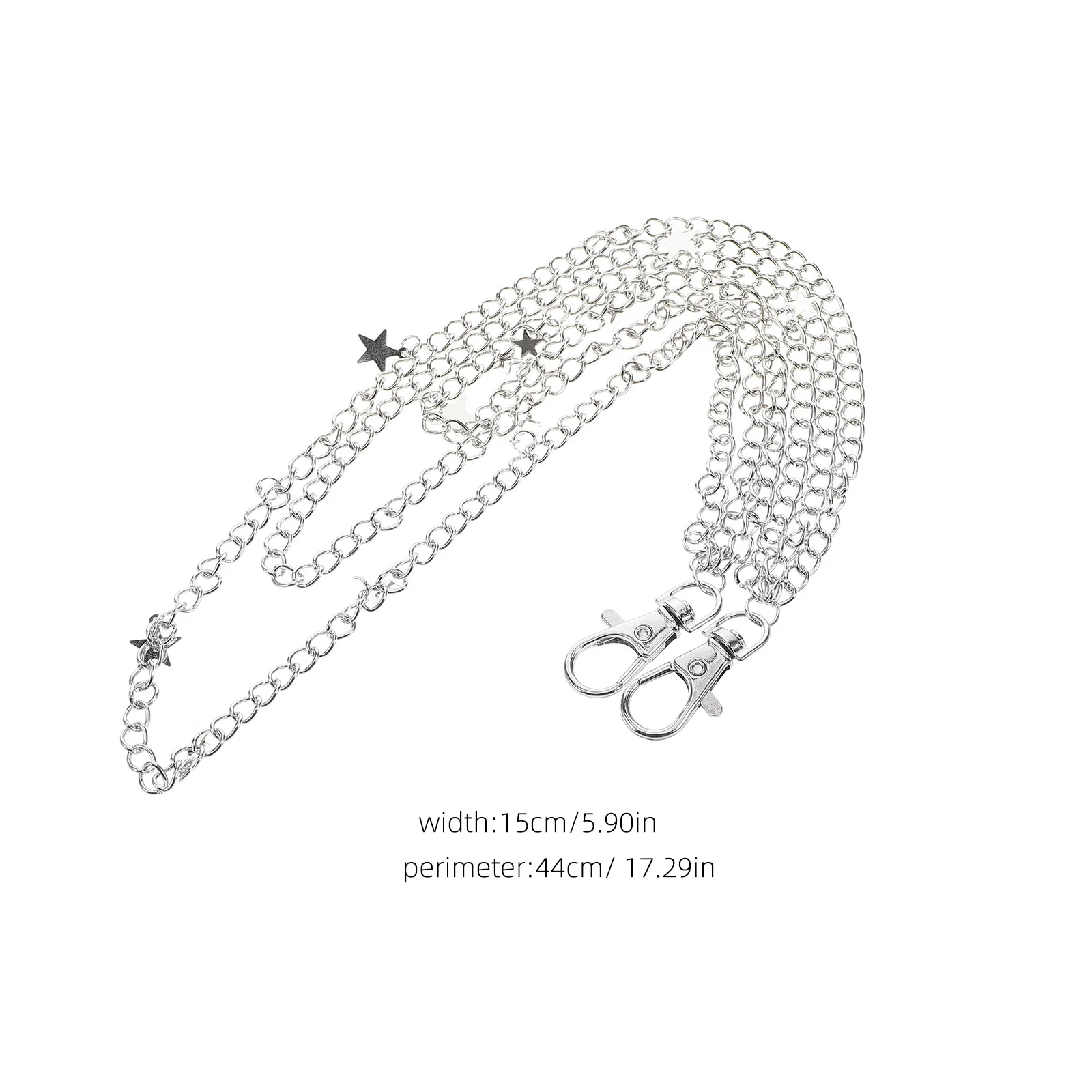 نجمة قلادة شرابة الخصر سلسلة معدنية الورك سلسلة للنساء الرجال أسلوب فاسق الشارع مجوهرات الأزياء الطبقات جان جيب حزام الجسم