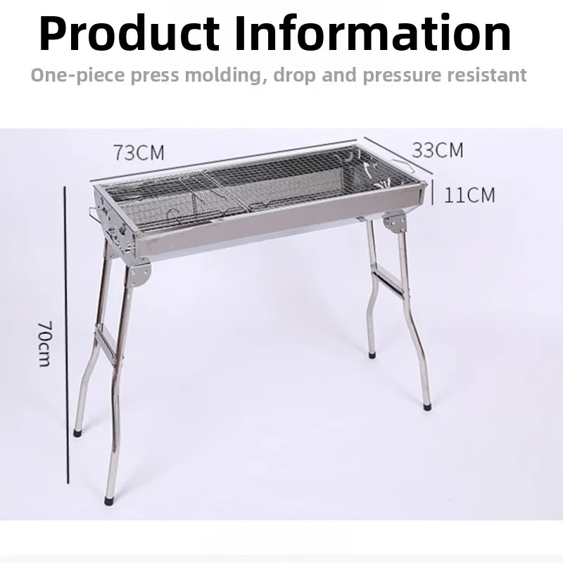 Parrilla Portátil de Carbón para Exteriores, Tamaño Pequeño, para Uso Doméstico y en Jardín, Nuevo Modelo, para Asar a la Brasa, Comercial