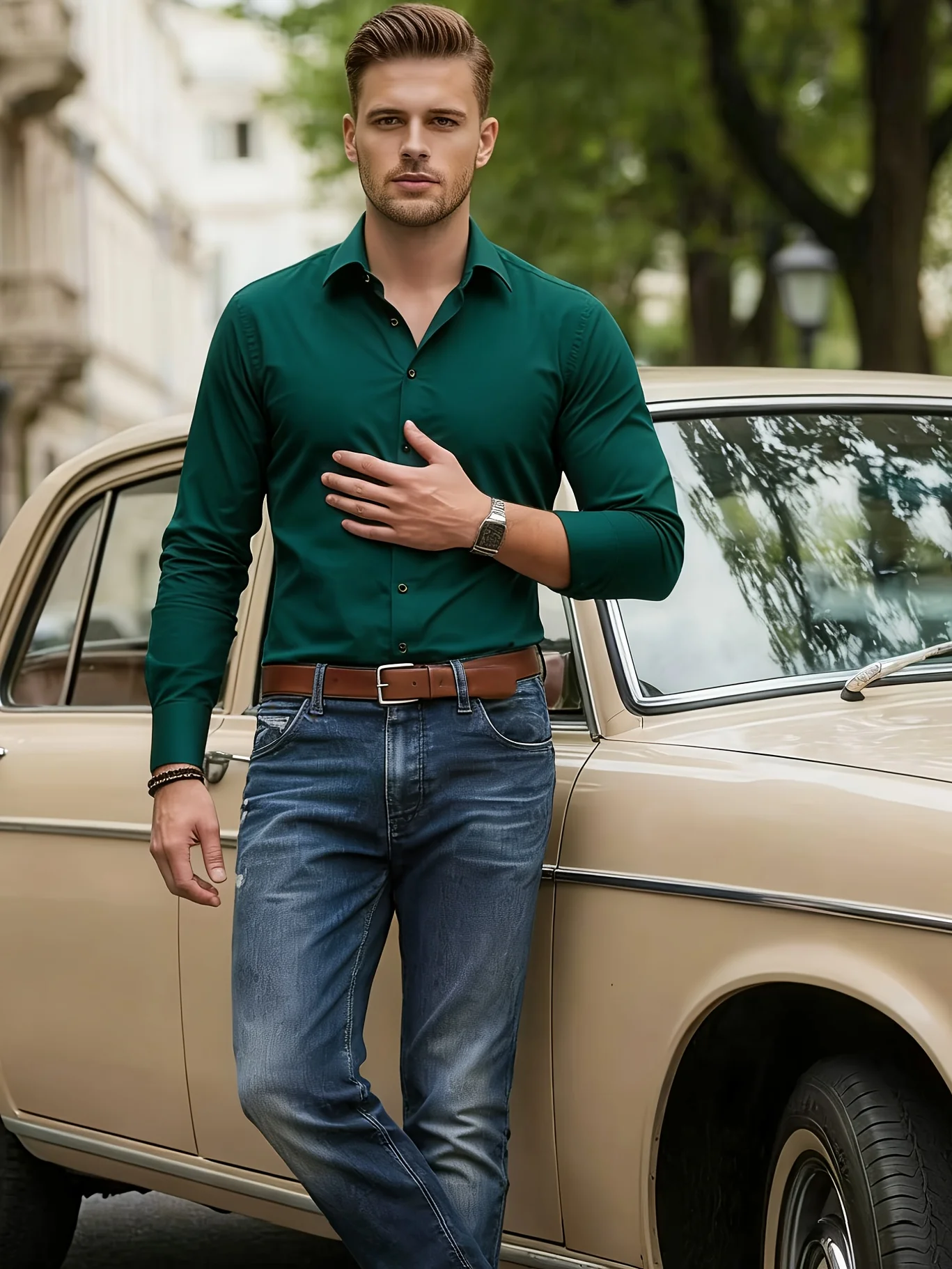 Chemise Blanche Printemps et Automne Homme Manches Longues Grande Taille Chemise Formelle Affaires Homme Mariage Garçon d'Honneu