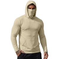 Mens Sun Protection Hooded Tee Quick Dry Long Sleeve Sweatshirt Lightweight Performance Top for Hiking Outdoor Sun Wear Tops 5