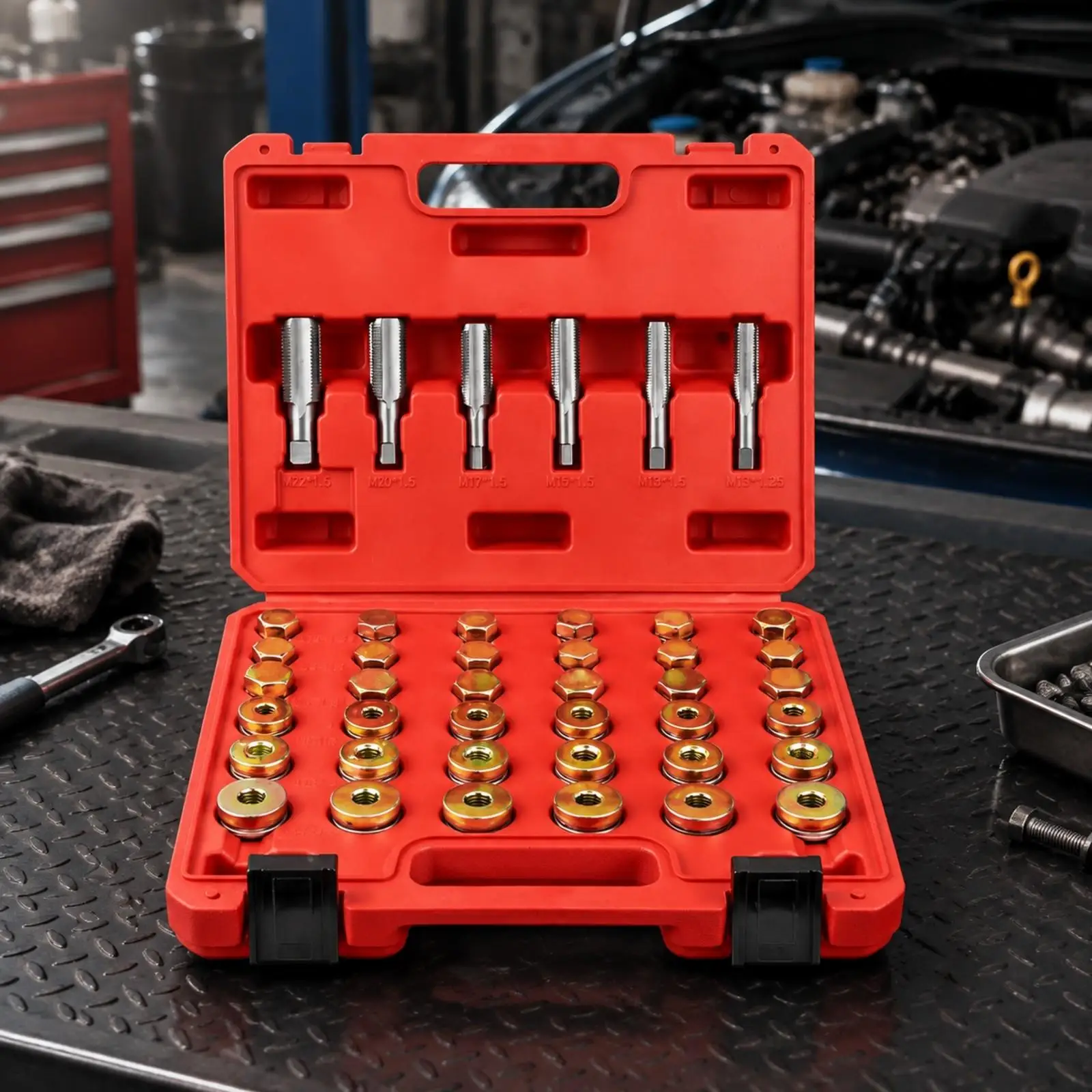 kit-de-reparacion-de-roscas-de-drenaje-de-carter-de-aceite-juego-de-114-piezas-de-machos-y-tuercas-para-tornillos-de-motor-arandelas-de-sellado-de-aleacion-de-alta-dureza-para-servicio-automotriz