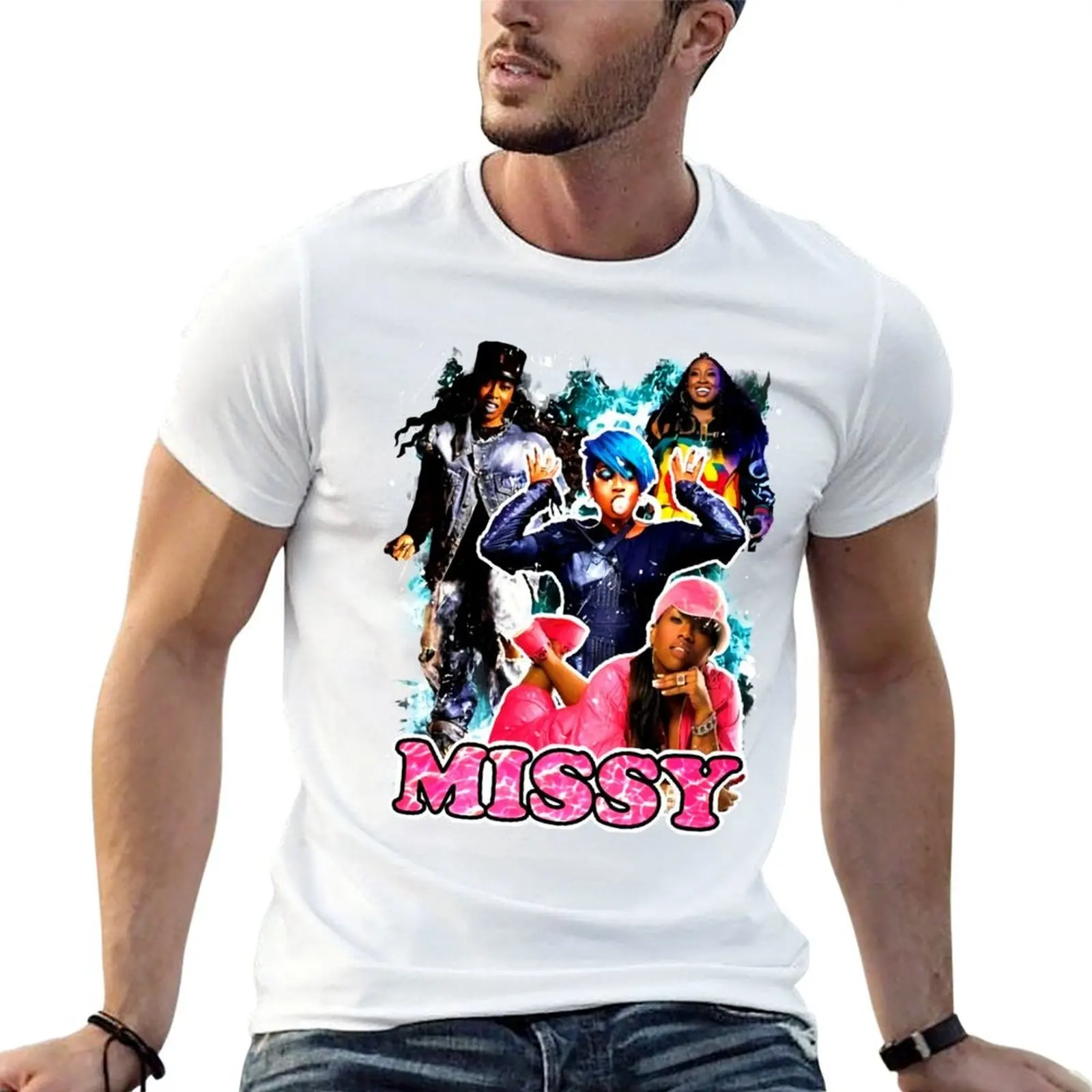 

Vintage Inspired Missy Elliott Hip Hop Rap Tee T-Shirt t shirts for man pack cotton essential t shirt T-Shirt