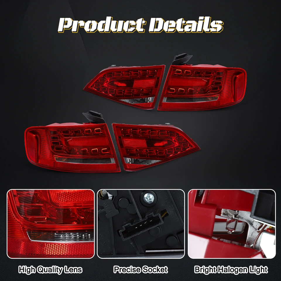 アウディA4 B8 2008 2009 2010-2012用リアターンシグナルランプ LED