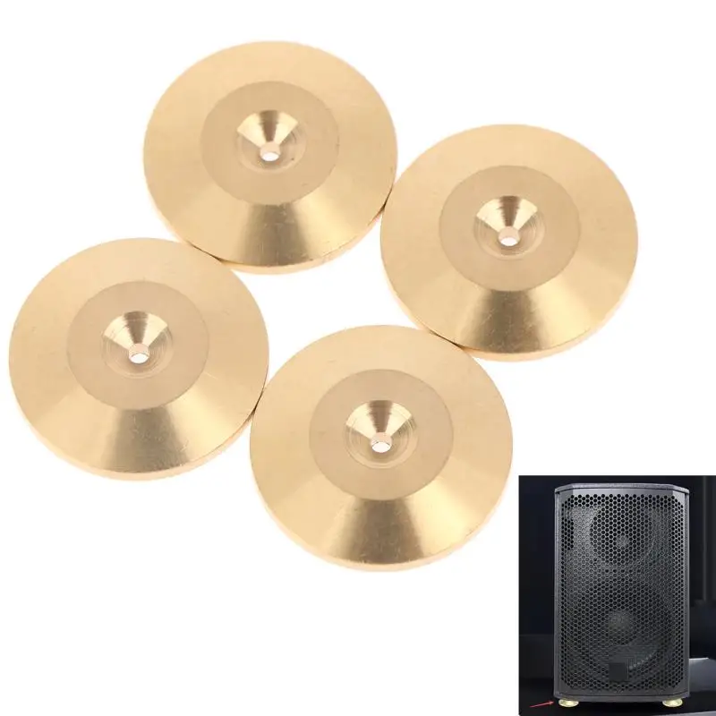 【xxx】4/8Pcs Speaker Pure Copper Spikes Pads HiFi Speaker Box Isolation Floor Stand Feet Cone Base Shoes Pad Cone Base[S14]