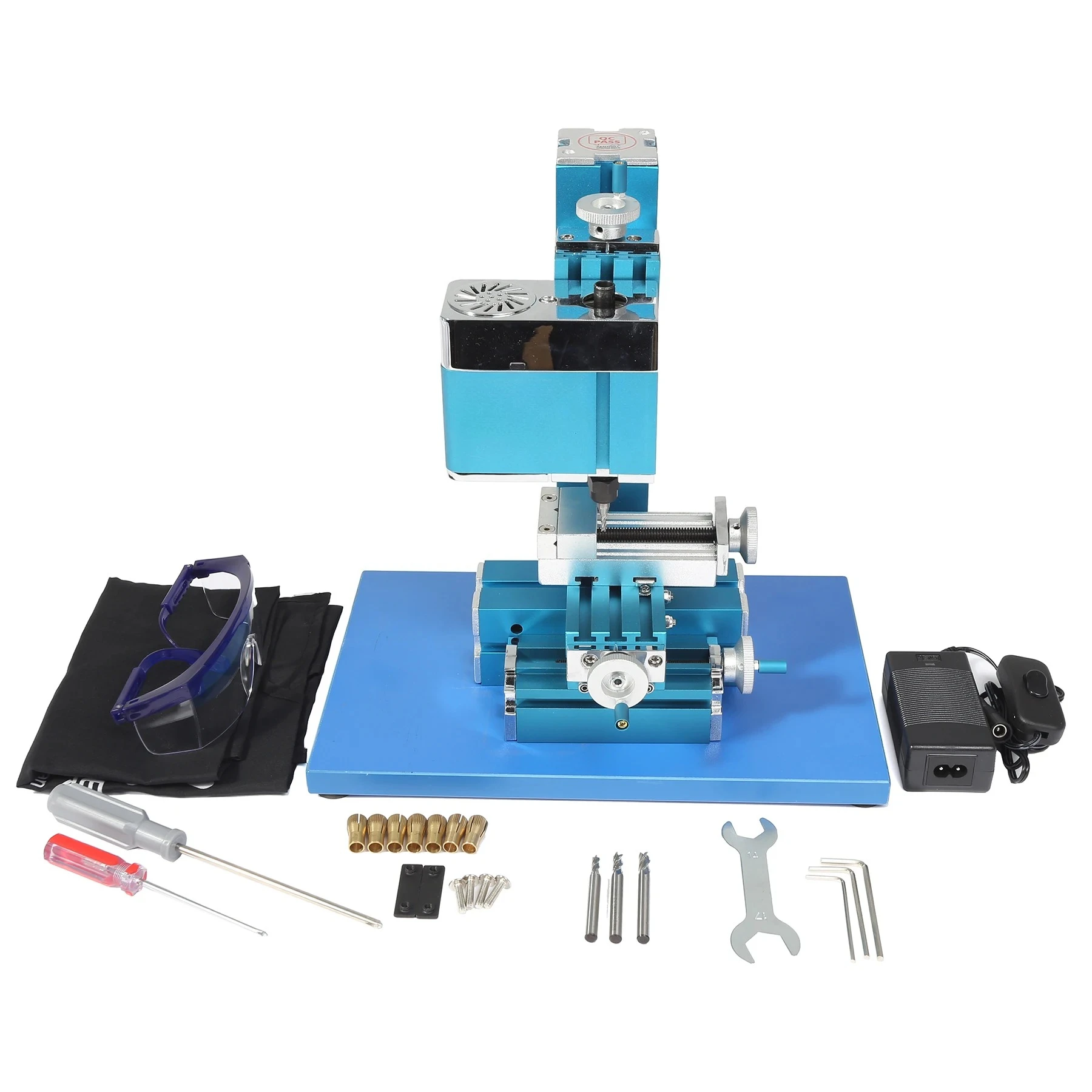 Motorized Metalworking DIY Tool Benchtop Woodworking for Hobby Science Education Modelmaking 36W Mini Metal Milling Machine