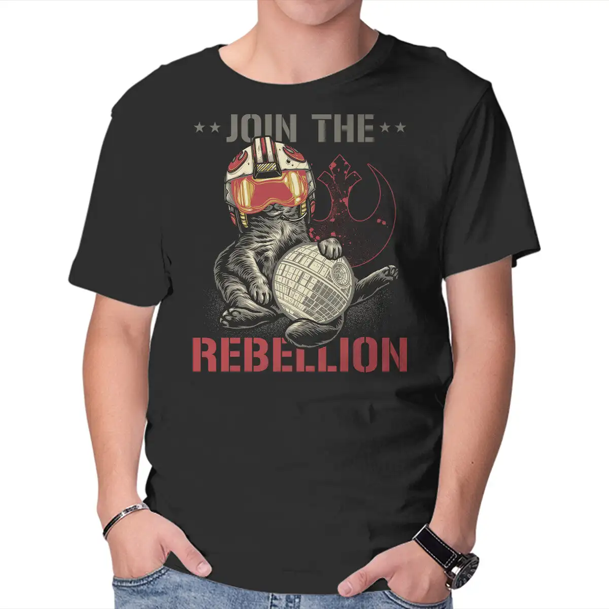 Join The Cat Rebellion Anime Graphic T-shirts For Men Clothing Women Short Sleeve Tees Vintage High Quality 100%Cotton