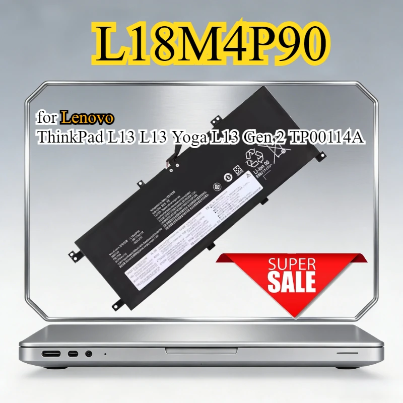 

L18M4P90 Laptop Battery for Lenovo ThinkPad L13 L13 Yoga L13 Gen 2 TP00114A 15.36V Li-ion Battery