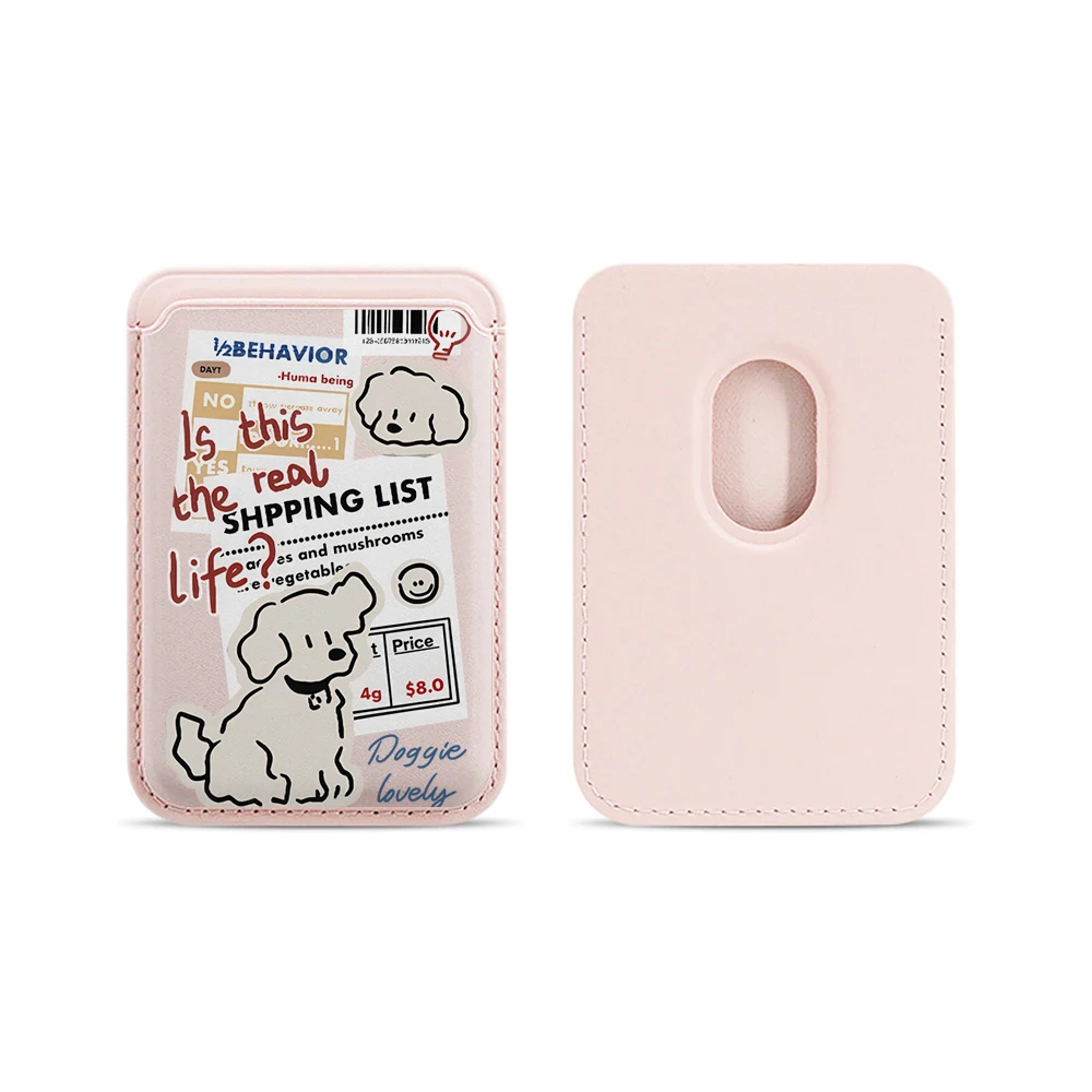 Doggie Lovely Leder-Kartenetui Handyhülle Kartenhalter für Magnetische Hülle Geeignet für alle iPhone Magsafe Karten-Handy-Rückseiten-Taschen – Detail 16