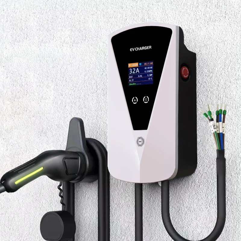 Level 2 EV Fast Wall-mounted Charging Stations Type 1 Type 2  16A 32A EV Charger Wallbox 7KW 11KW 22KW