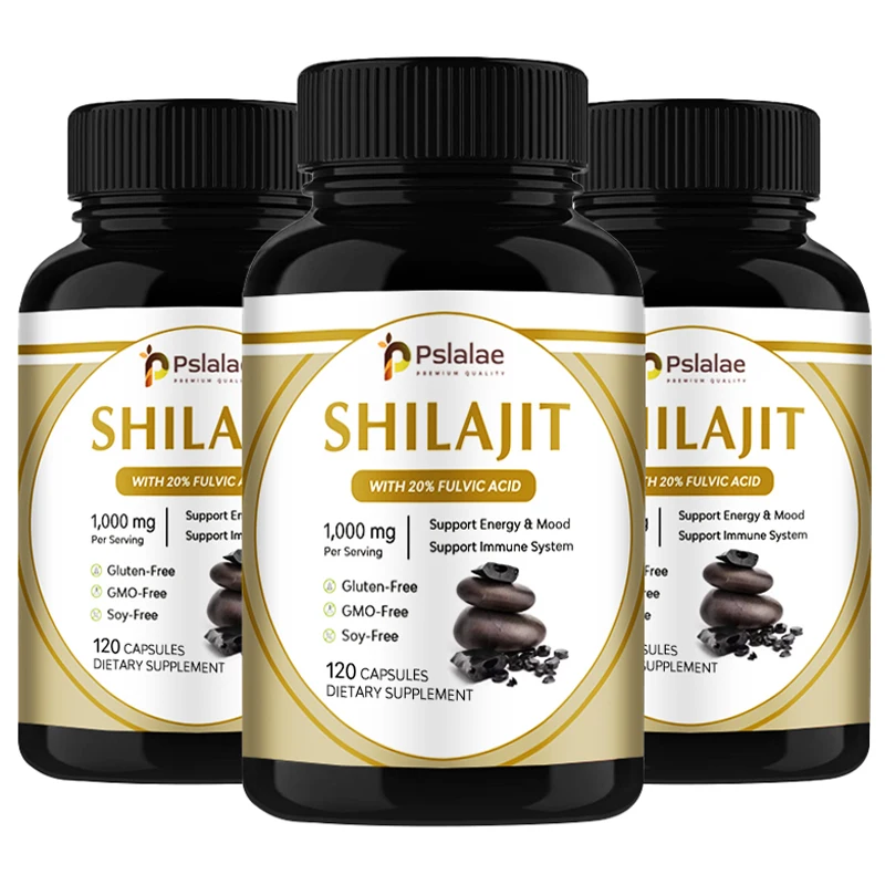 Shilajit Capsules 1000mg - Rich in Natural Fulvic Acid and Trace Minerals - Improve Endurance Focus, Memory and Immune Health