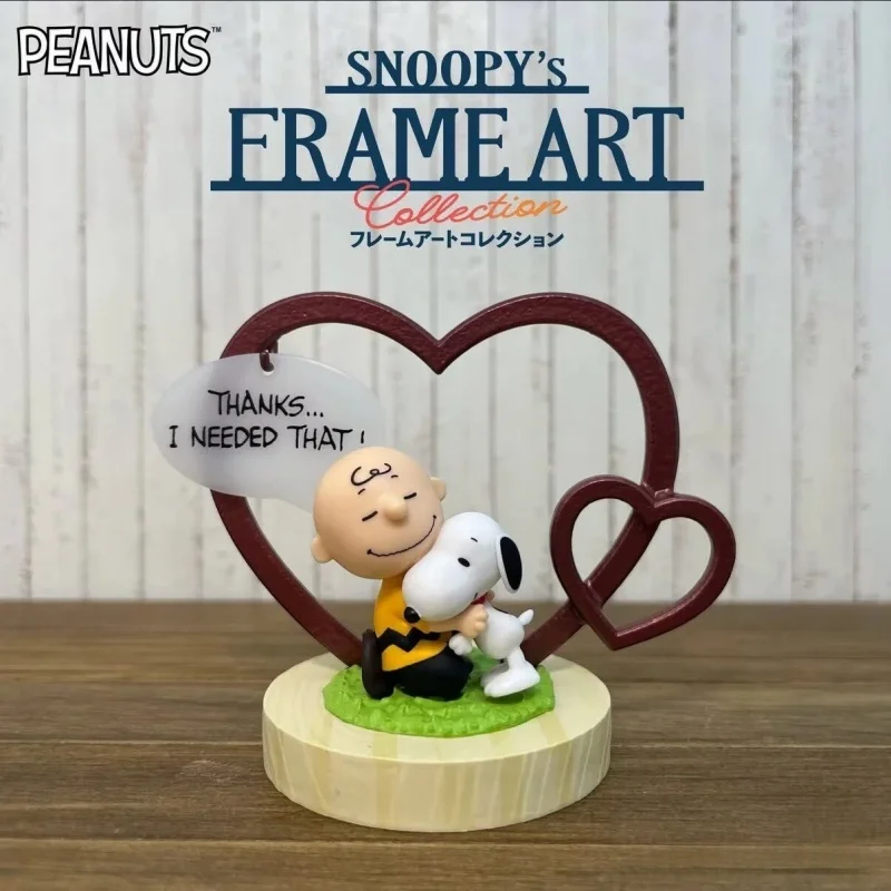

Re-Ment Snoopy Frame Art Collection Spot Винтажные украшения в железном стиле Фигурка Декор комнаты мальчика Коллекционные игрушки