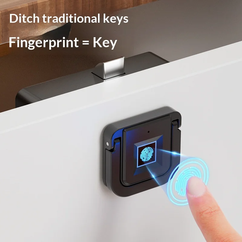 Office Cabinet Fasten Smart Fingerprint Lock Anti-theft Household Drawer Locks Electronic Bedside Secure Eas Install Locker Shut