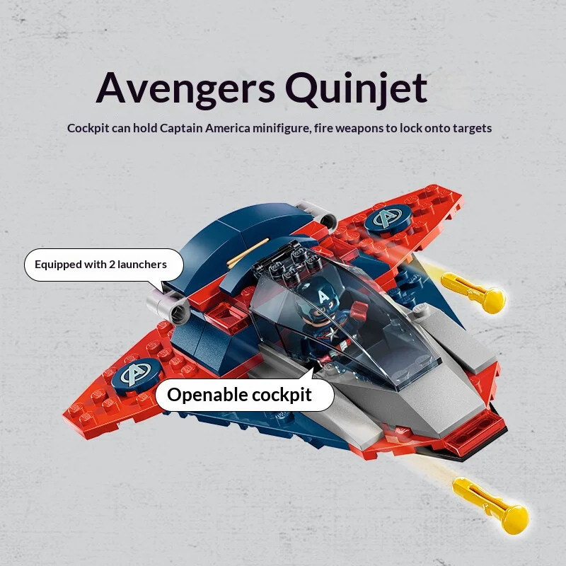 Lego Building Blocks Marvel Series 76319 Captain America vs Thanos Boys and Girls Puzzle Building Blocks Toy Christmas Gift view 3