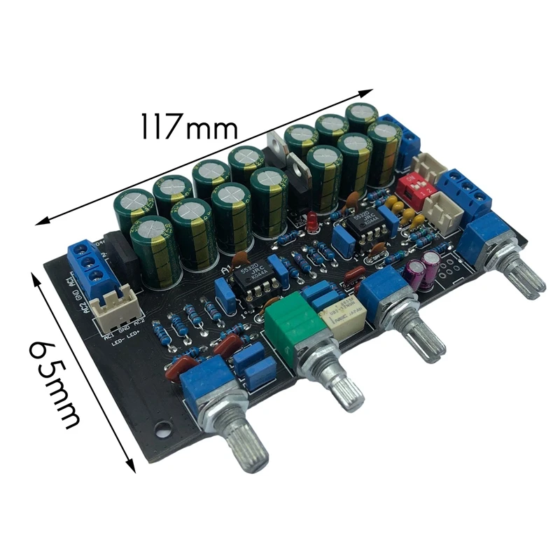 JRC5532 OP AMP Preamp Amplifier Tone Board Treble Mid Bass Volume Control Tone Preamplifier For Speaker Amplifiers