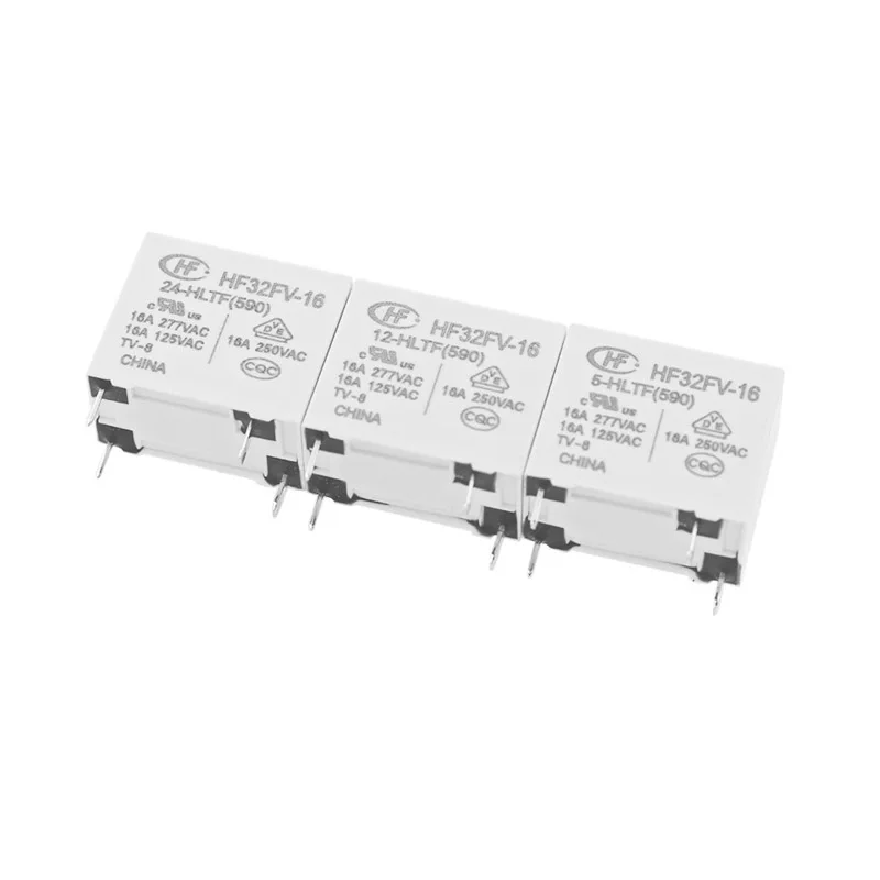 10 buah/lot HF32FV-16-5/12/24 "-HLTF satu set buka normal 4-pin 16A277VAC relay rel