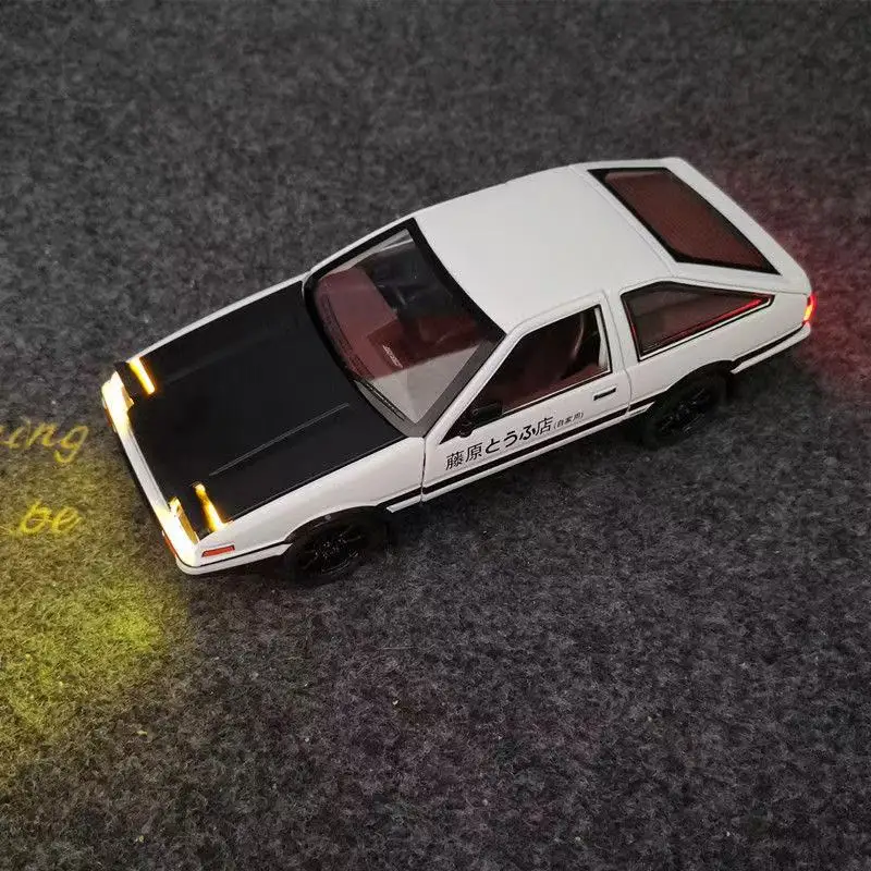 1:24 Initial D Toyota Trueno AE86 Legering Diecast Model Auto Sportwagen Speelgoed Voor Kinderen Volwassenen Trek Voertuigen Speelgoed Auto Zwarte Kap