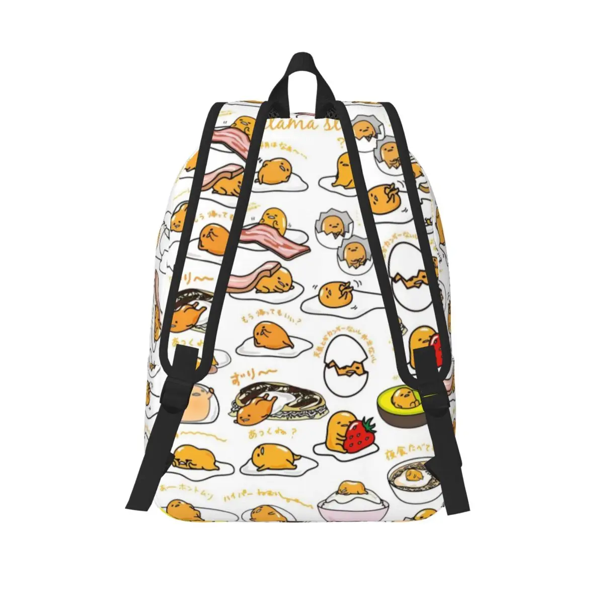 Mochila Gudetama con bonitos huevos de dibujos animados para niño y niña, mochilas escolares para estudiantes, mochila de lona, bolsa primaria para guardería, senderismo