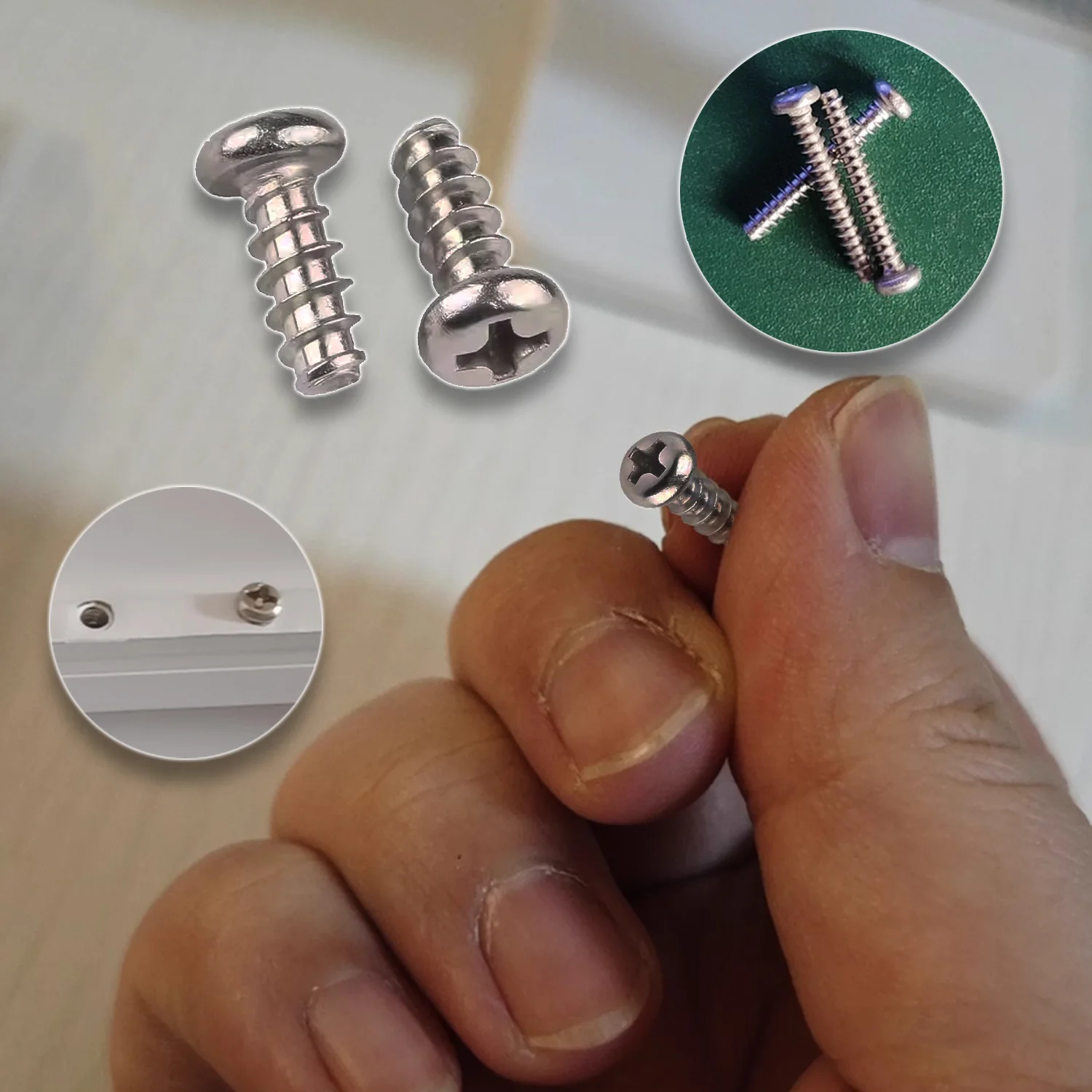

50/100X Nickel Steel Cross Recess Phillips Pan Round Head Flat End Self Tapping Screw M1.4 M1.7 M2 M2.3 M2.6 M3 M3.5 M4