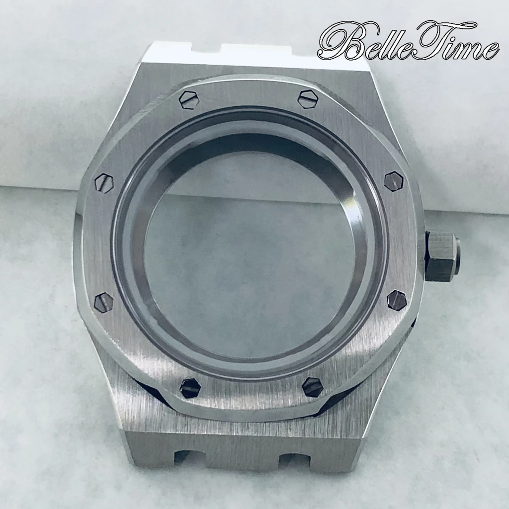 41 مللي متر فضي AP ساعة أجزاء صالح NH34 NH35 NH36 حركة شفافة الظهر الياقوت كريستال AP ساعة حافظة تعديل الملحقات #3