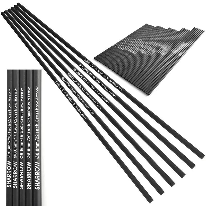 

6/12pcs Carbon Arrow Shaft 16/17/18/20/22 inch High Strength Crossbow Hunting Shooting Archery DIY Arrow Tube Accessories