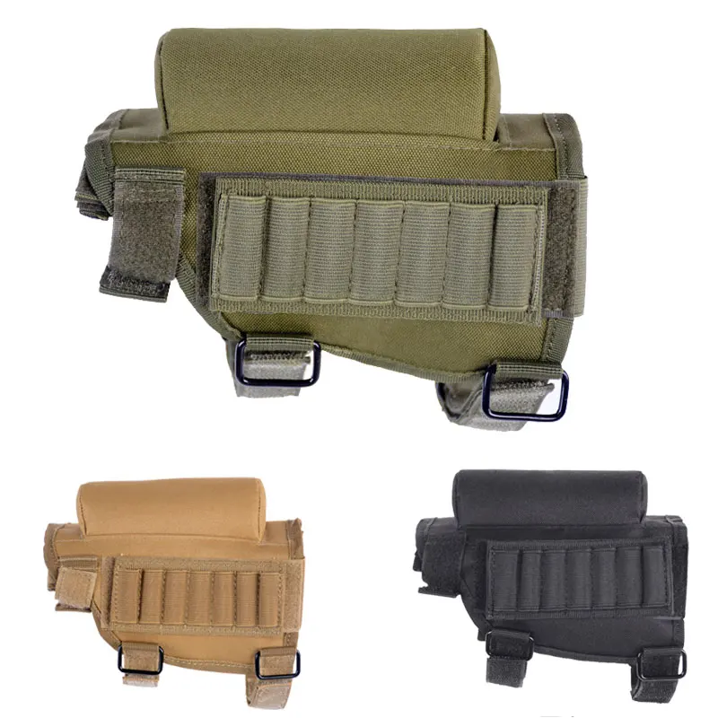 

New Canvas Rifle Cases Cheek Rest Riser Ammo Cartridges Hunting Carrier Pouch Round Cartridge Bag Shell Buttstock Ammo