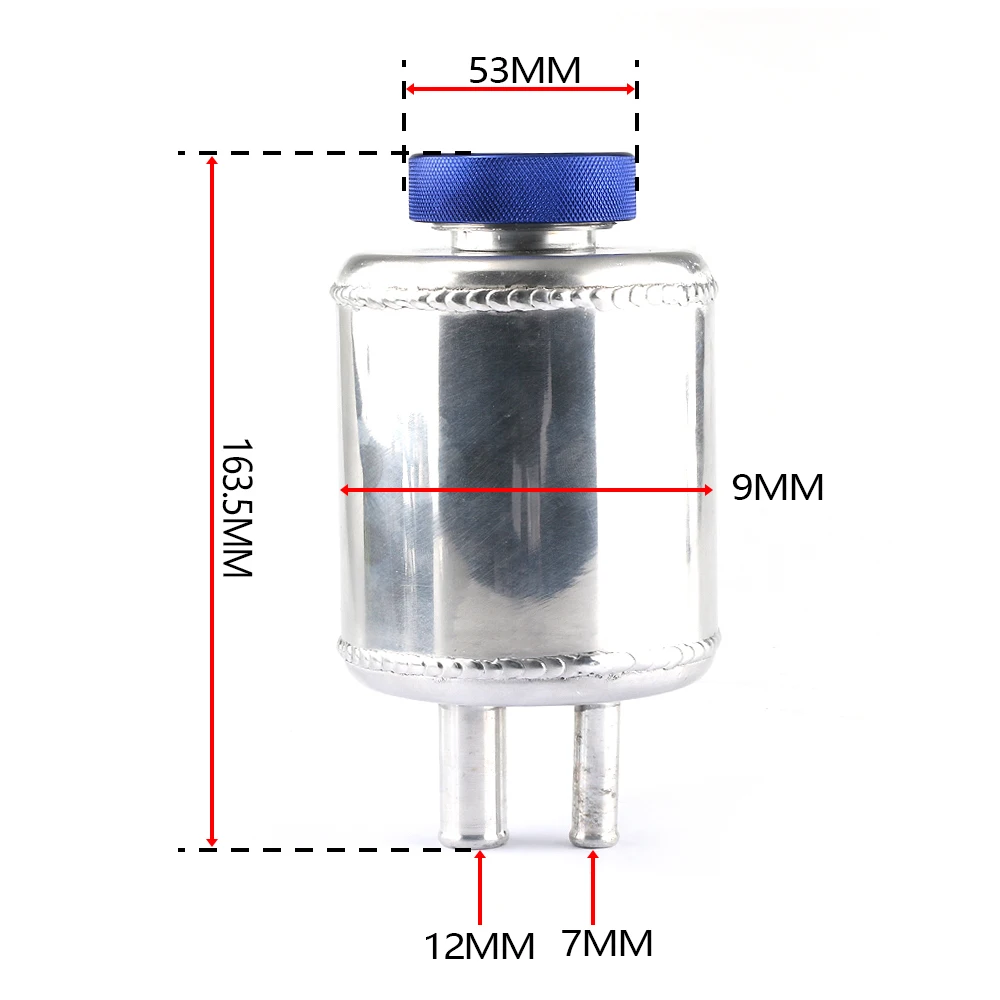 Universal Aluminum  Blue Oil Catch Can Car Engine Oil Breathable Pot Power Steering Fuel Tank Modification Parts Fuel Tank Cap