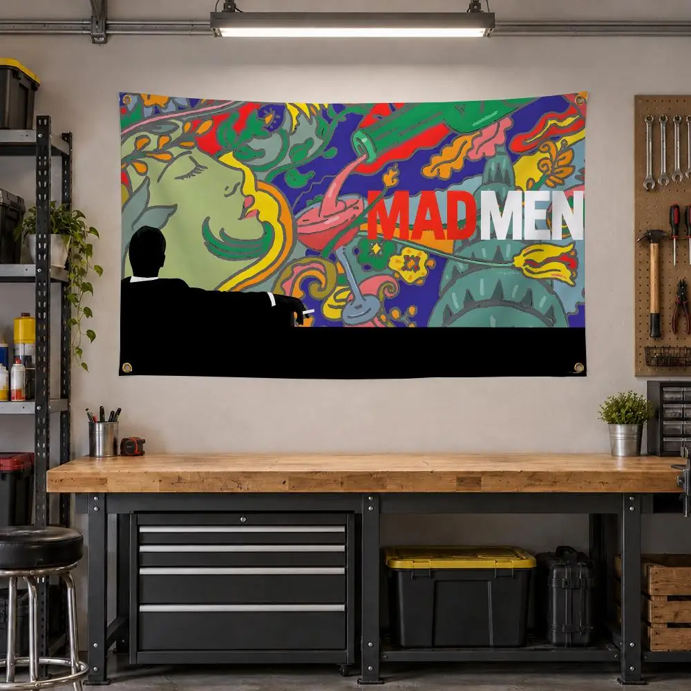 TV Mad Men Vintage Office Flags Personalized Banner Flag Room Dorm Camping Picnic Garage Bar Outdoor Wall Decor