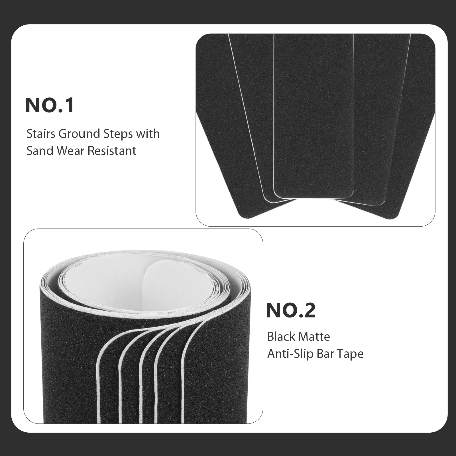 

5Pcs Non-Slip Grip Tape Anti-Slip Stair Tape Adhesive Step Strips Stair Treads Indoor Outdoor Outdoor Step Mats