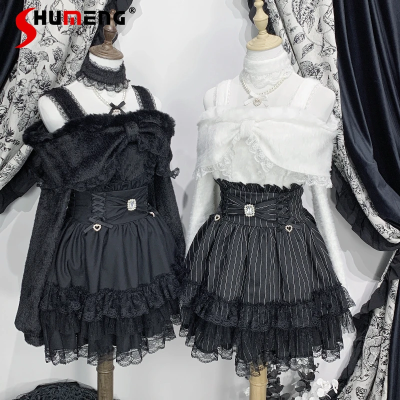 اليابانية Rojita نمط الحلو لطيف Dailywear Y2k تريكو البلوز السيدات طويلة الأكمام سترة أبيض وردي أسود 3 الألوان المتاحة #2