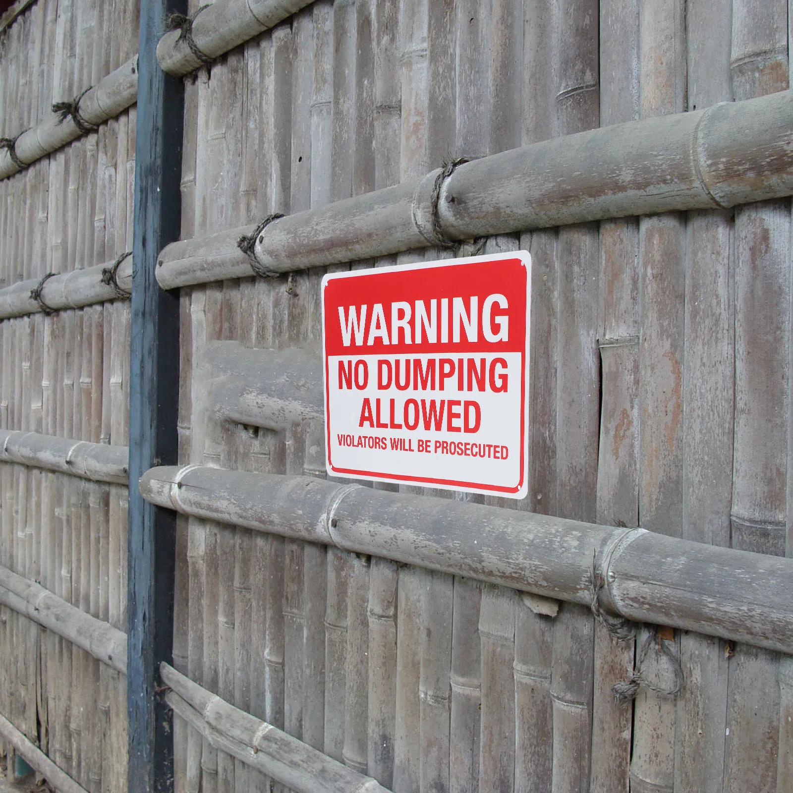 No Dumping Warning Sign Iron Material High Visibility Legal Protection Household Safety Product Traffic Security Caution Sign