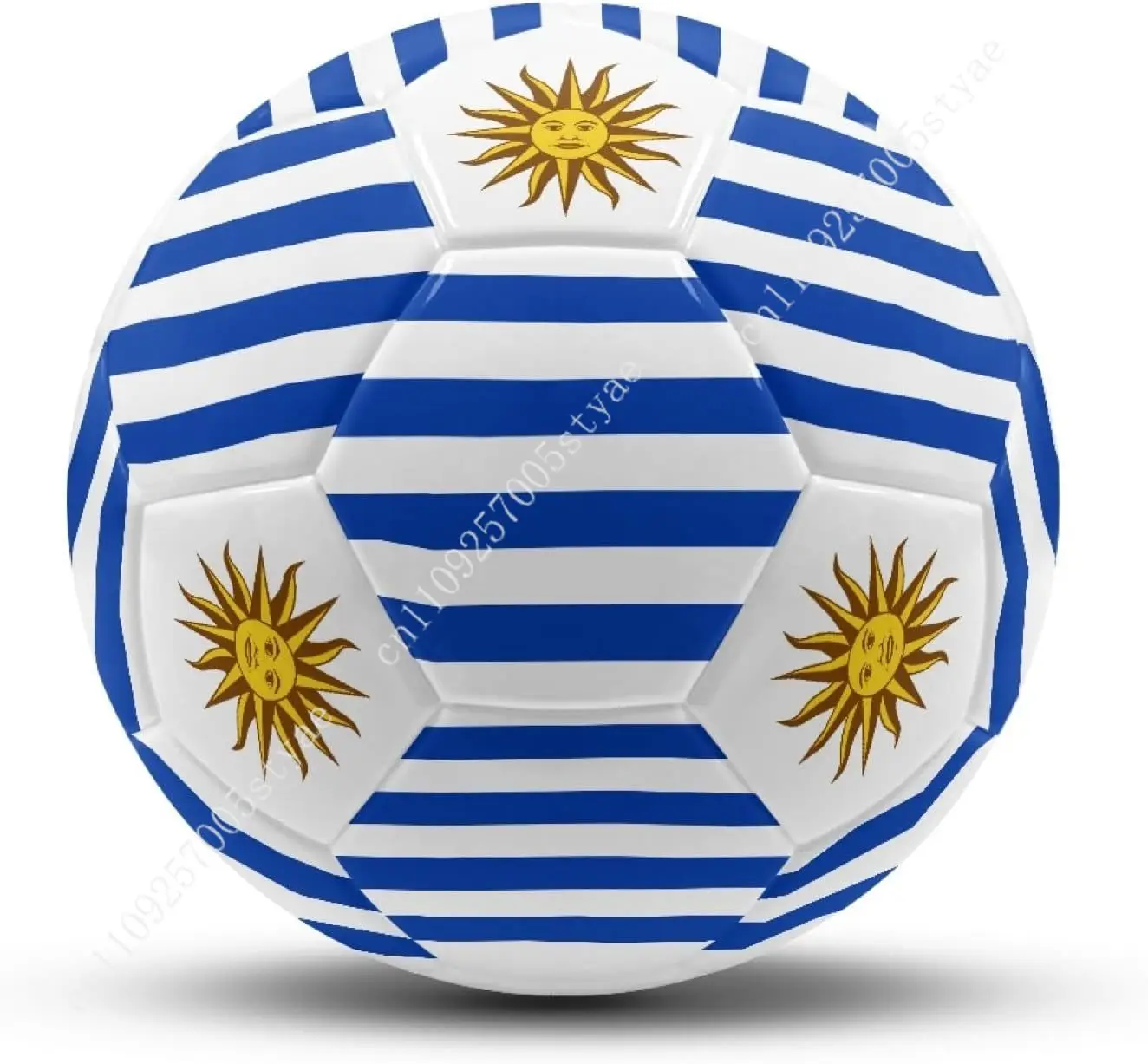 Uruguay Flag Uruguayan Soccer Ball Leather Football Light Sport Equipment Durable Soccer Balls for Indoor Outdoor Match Training 6