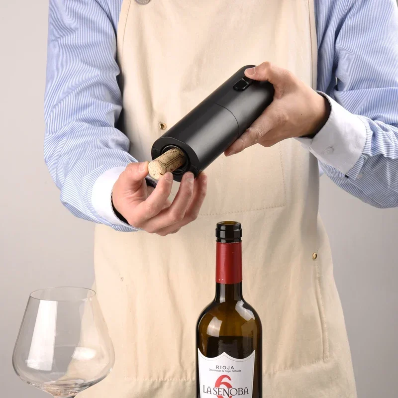 Automatic Bottle Opener with Inflator, Electric Tilting Device, Foil Cutting Machine, One Key Battery Bottle Opener