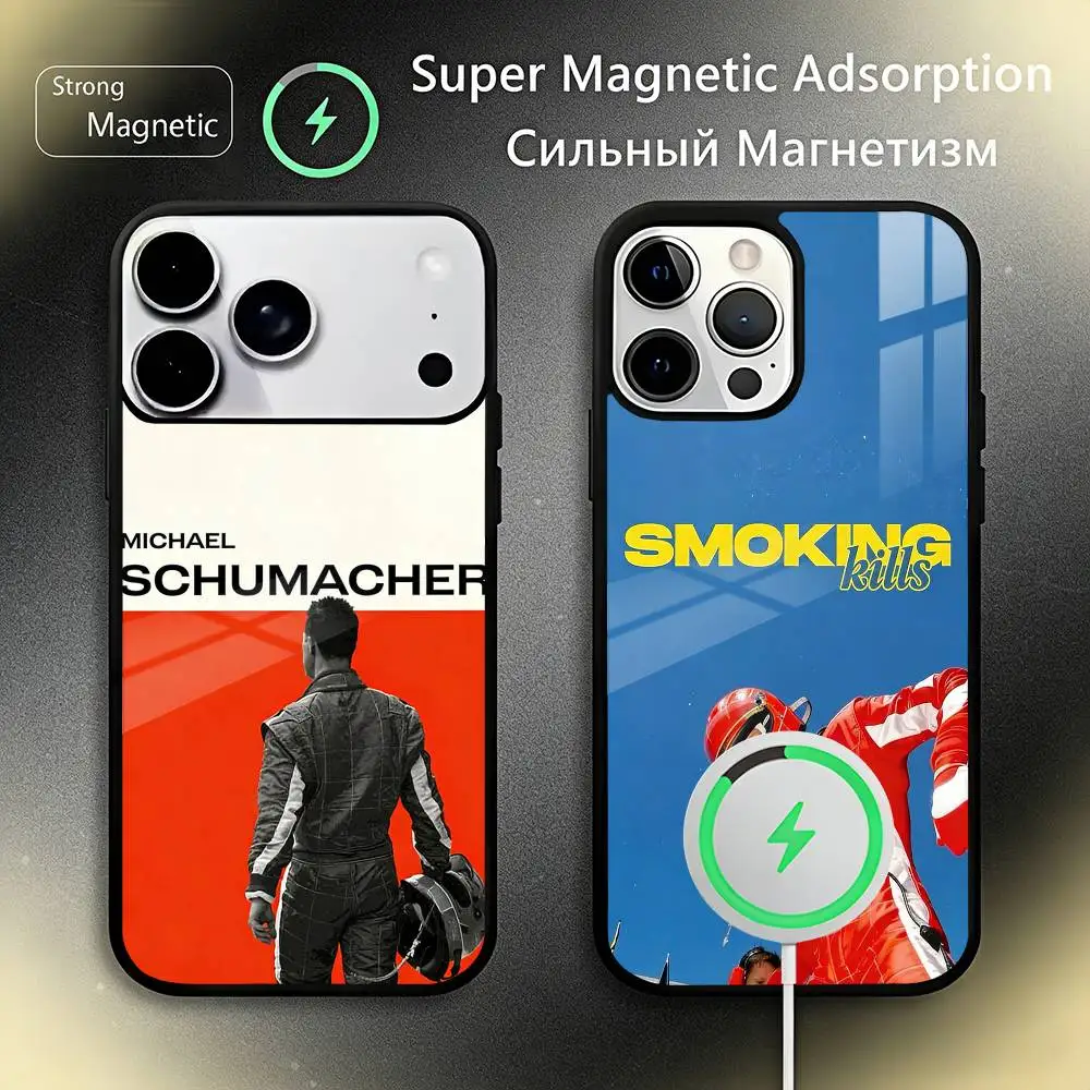 

Racing Driver M-Michael S-Schumacher Phone Case For iPhone17,16,15,14,13,12,11 Plus,Pro Max, New Magnetic Wireless Charging