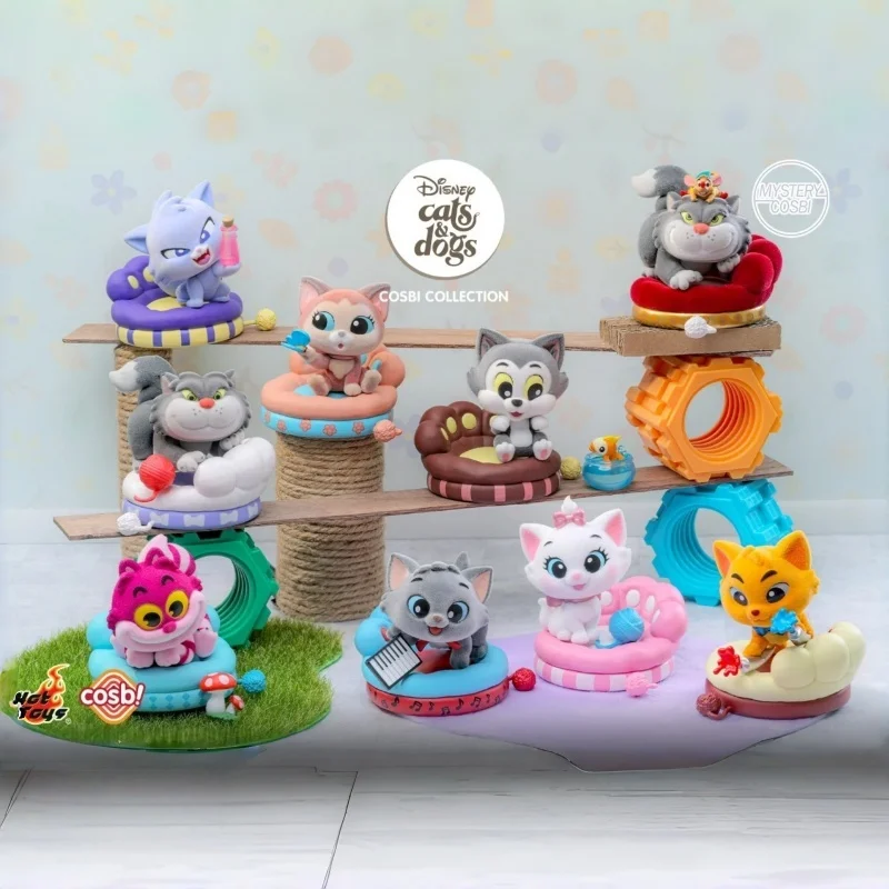 ألعاب ساخنة كوسبي صندوق أعمى القط سلسلة الحفلات القطط والكلاب أنيمي الشكل ماري القط/لوسيفر Q-النسخة الزخرفية العصرية لعبة الهدايا