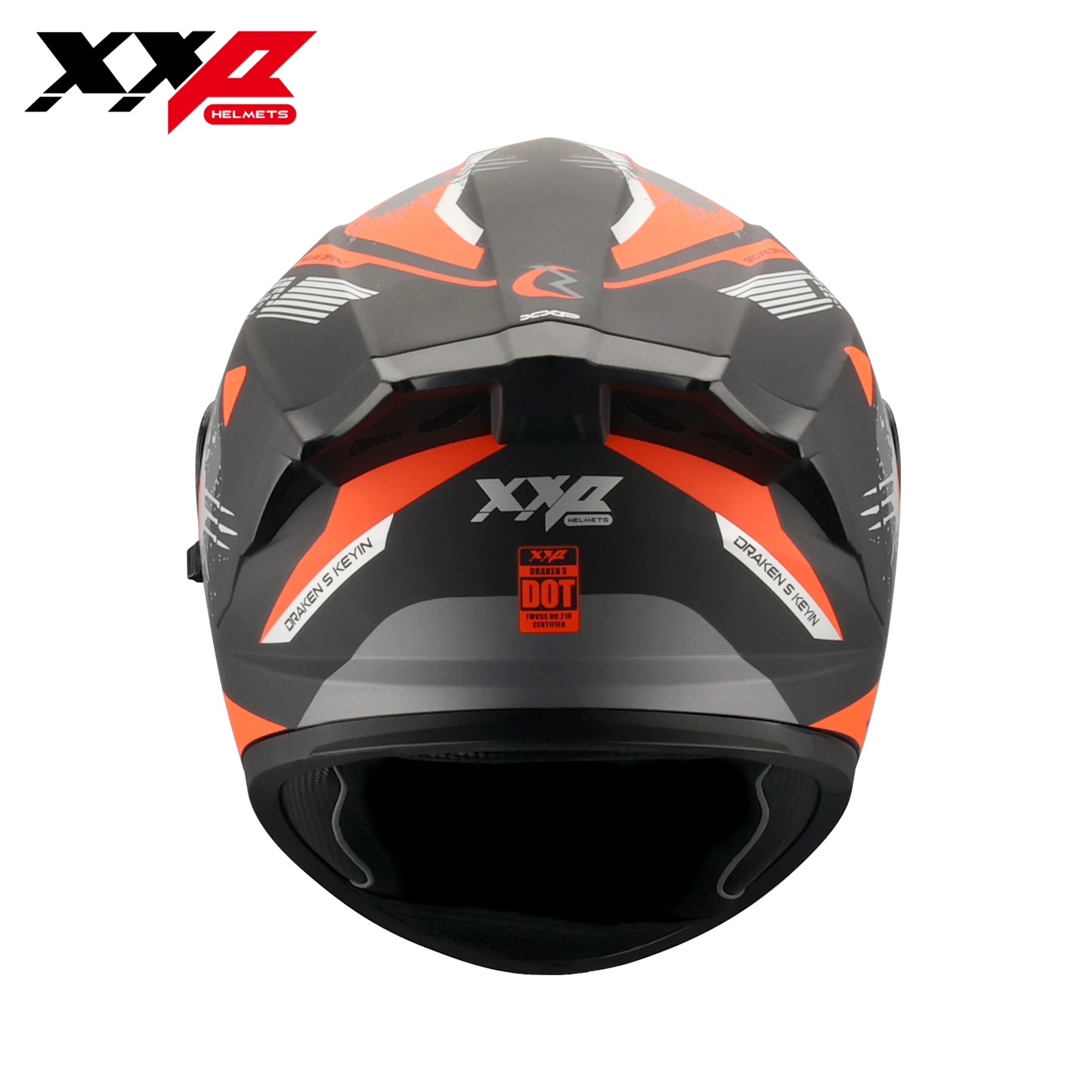 Motorcycle Helmets Xxp Draken S Full Face Dual Visors Motocross Helmet Matt Black Orange Abs Shell Quick Release New Arrival