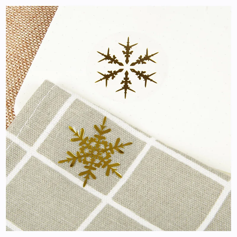 3.8cm transparent sticker CHRISTMAS Stickers Scrapbook Seal Label Stickers DIY Party Stationery Stickers Snowflake Stickers