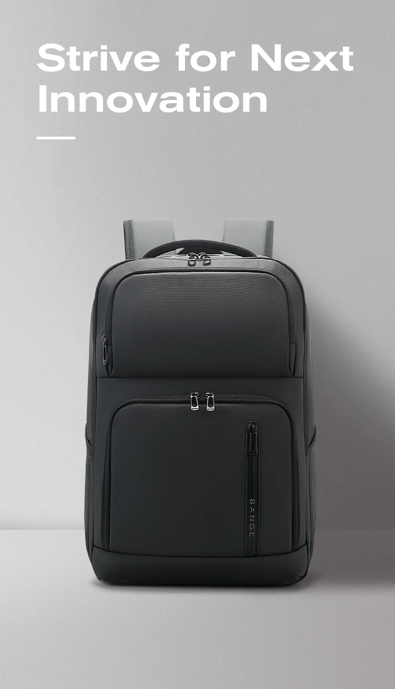 BANGE Neu eingetroffen: Großer, leichter, wasserdichter Business-Laptop-Rucksack (15,6 Zoll) für Herren und Teenager, geeignet für die Schule. – Detail 1