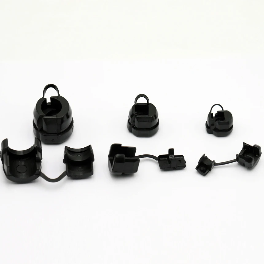 A3 A4 A5 A6 A7 A8 A9 Black Nylon Plastic Round Square Flat Power Wire Cable Cord Sleeve Clip Buckle Clamp Strain Relief Bushing