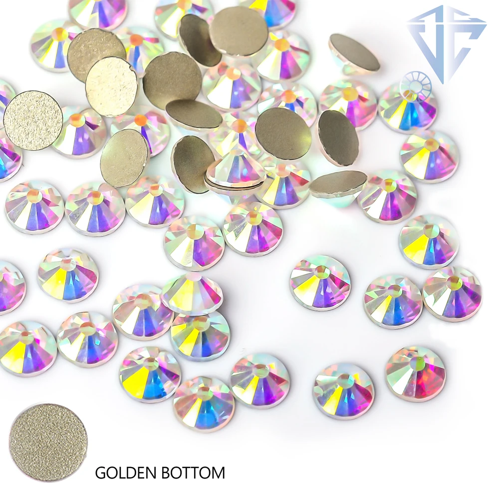 Super Glitter Crystal AB Rhinestones SS3-SS50 Non Hot Fix FlatBack Strass Fabric Garment Nail Art Rhinestones Decorations F0175