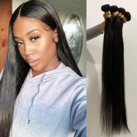 50g Bone Staight Human Hair Extensions Bundles 100% Human Hair Weaving 24 26 28 30 Inch Natural Black Brazilian Virgin Hair