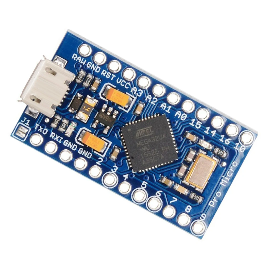 Pro Micro ATmega32U4 5V/16MHz Module Board with 2 Row pin Header Compatible with arduino Leonardo Replace ATmega328 Pro Mini