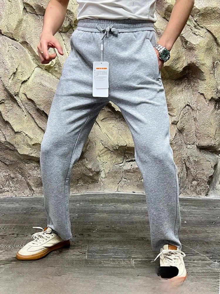 

Мужские уличные вязаные дышащие брюки-карго, Новое поступление, осень 2023, 3D пошив, прямые брюки из смеси хлопка и полиэстера