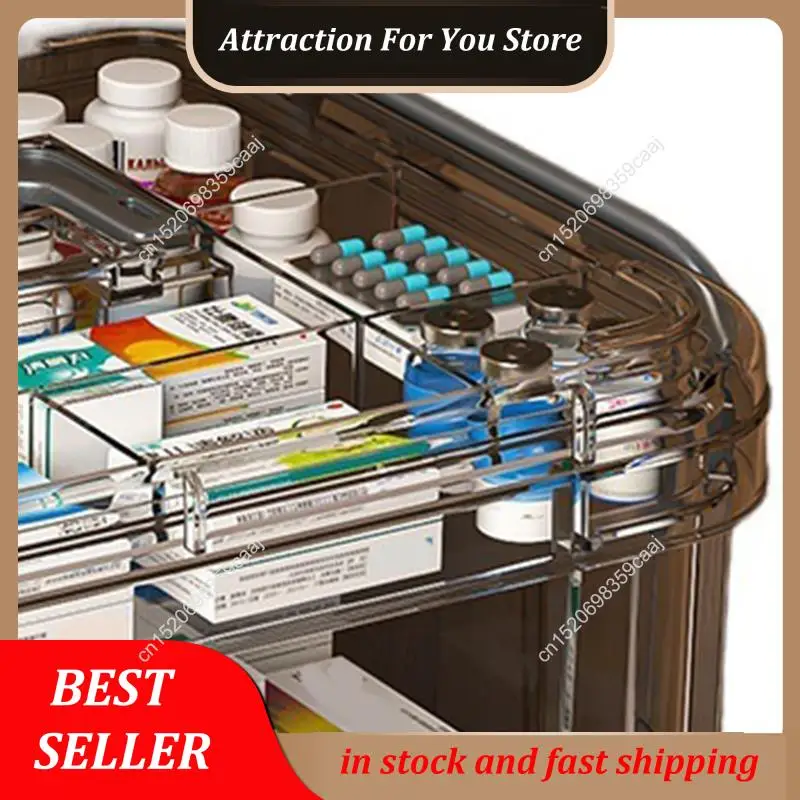 

Горячий многослойный ящик для хранения домашних лекарств-органайзер для экстренной помощи с отделениями, ящик для домашнего хранения